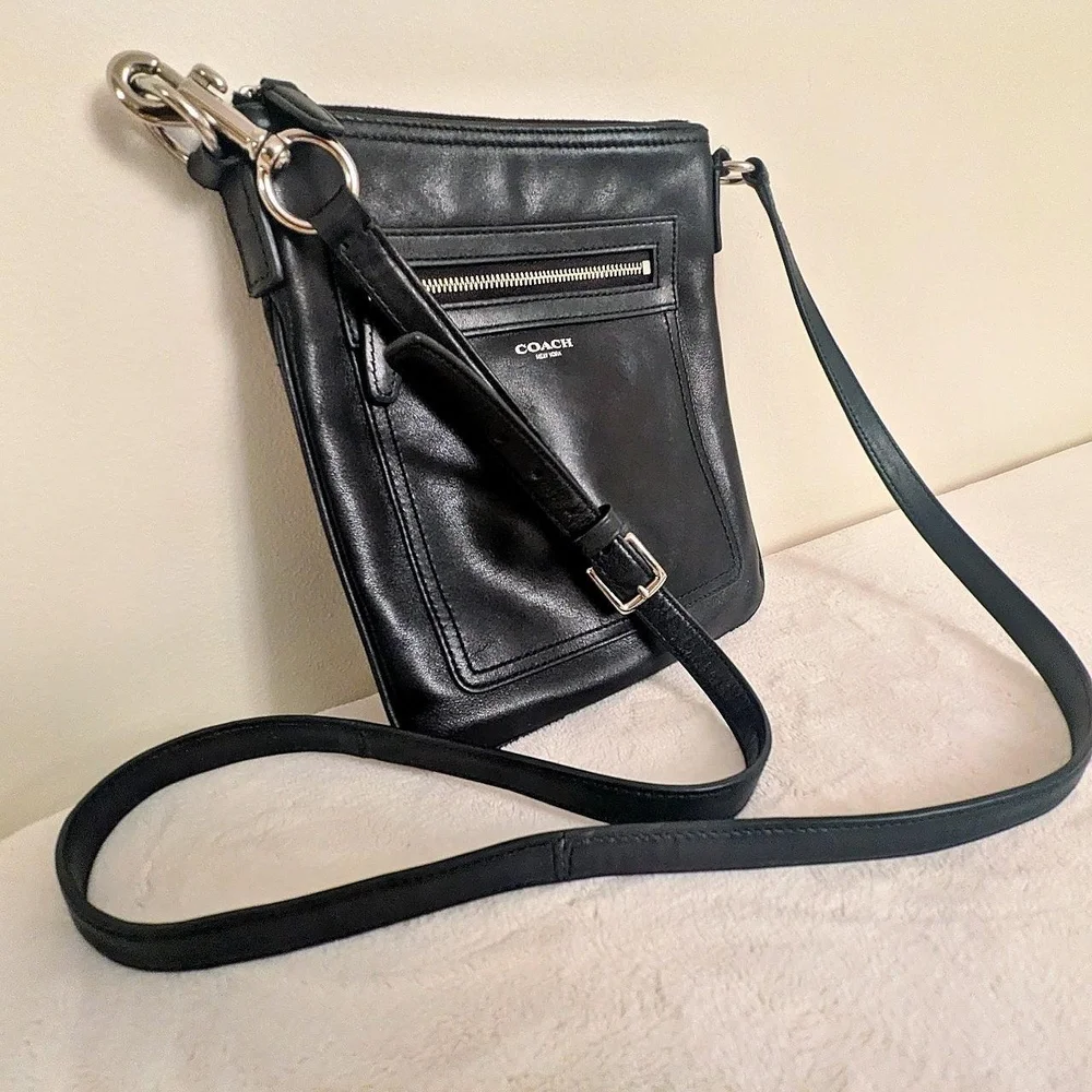 Coach Black Leather Crossbody Bag